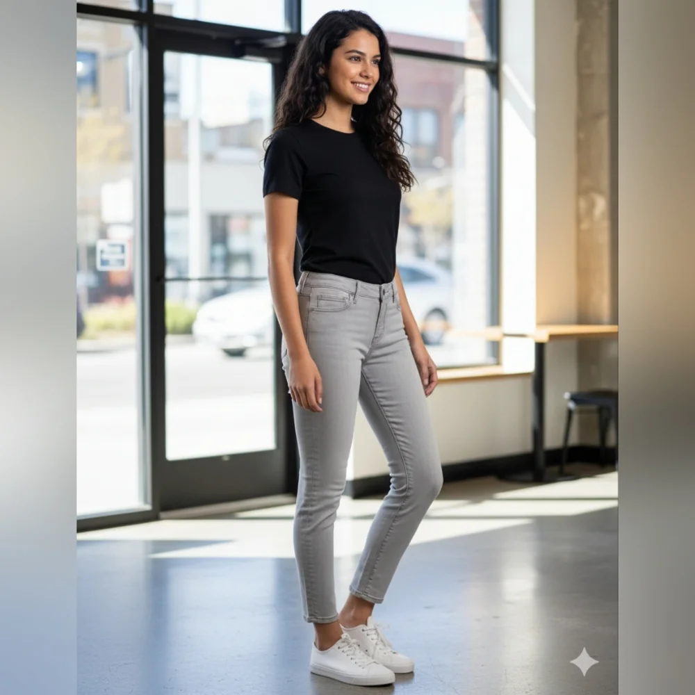 Harper Ulyra Skinny Jeans in‎ Light Gray New 28